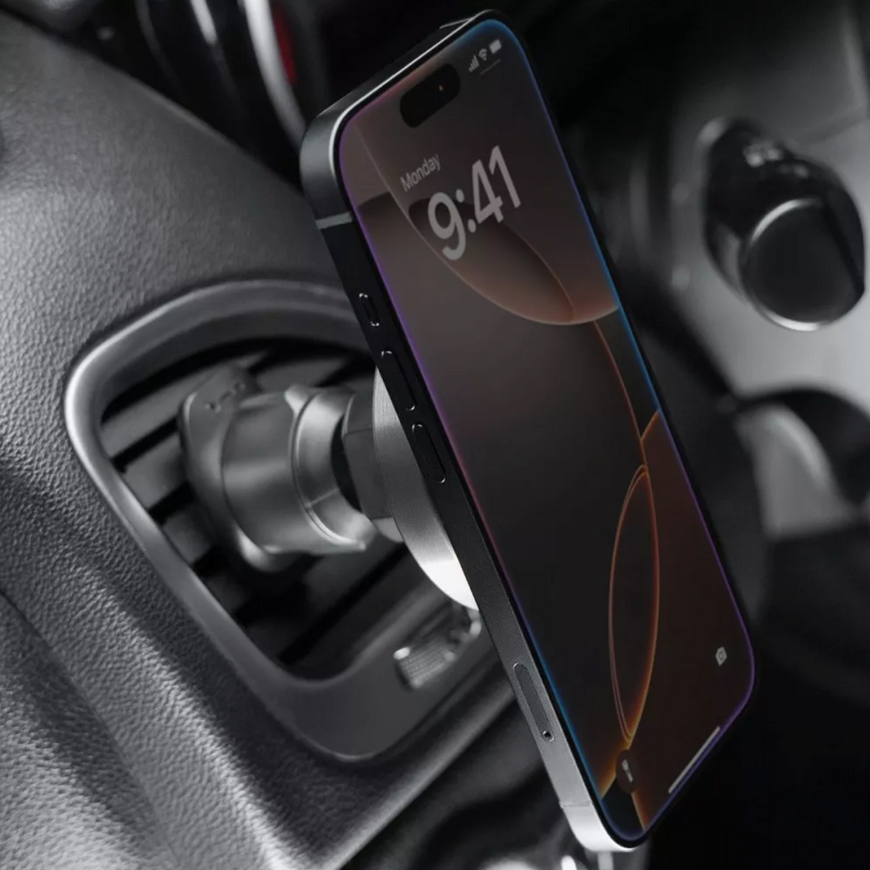 Proove Titanium Circle Qi2 15W &ndash; магнитный автодержатель для телефона с беспроводной зарядкой, поддержкой MagSafe и Magnetic Ring 0711 фото