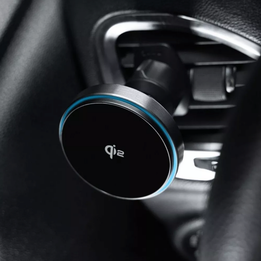 Proove Titanium Circle Qi2 15W &ndash; магнитный автодержатель для телефона с беспроводной зарядкой, поддержкой MagSafe и Magnetic Ring 0711 фото