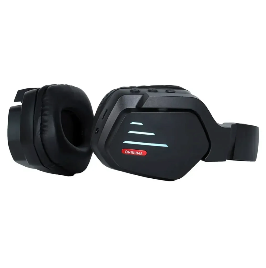 Беспроводные игровые Bluetooth наушники с LED подсветкой ONIKUMA B60 BLACK 0130 фото