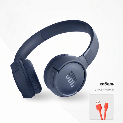 Навушники JBL TUNE 520 BT (Blue). Накладні безпровідні Bluetooth навушники зі складаною конструкцією 0519 фото