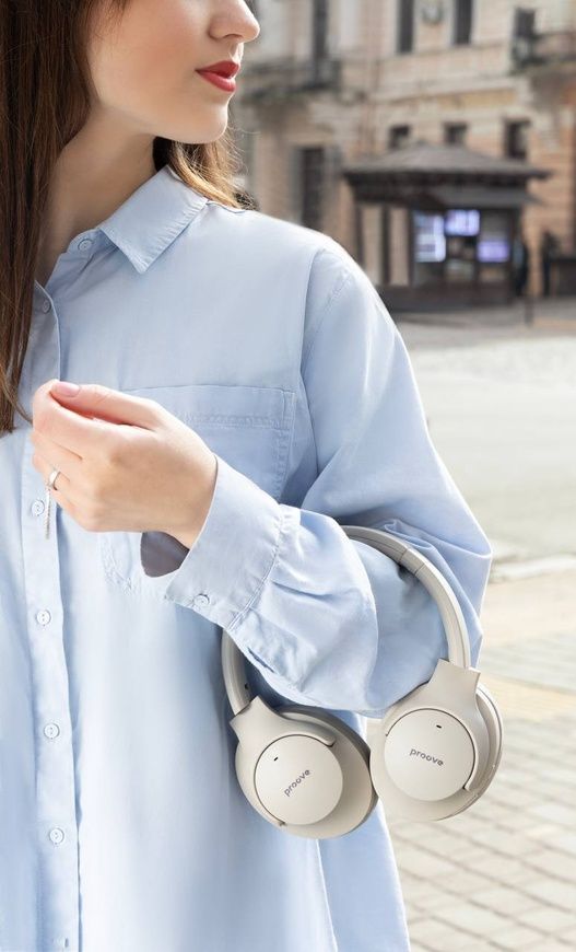 Бездротові повнорозмірні Bluetooth навушники Proove Silence Plus з ANC активним шумозаглушенням та потужним басом 0265 фото
