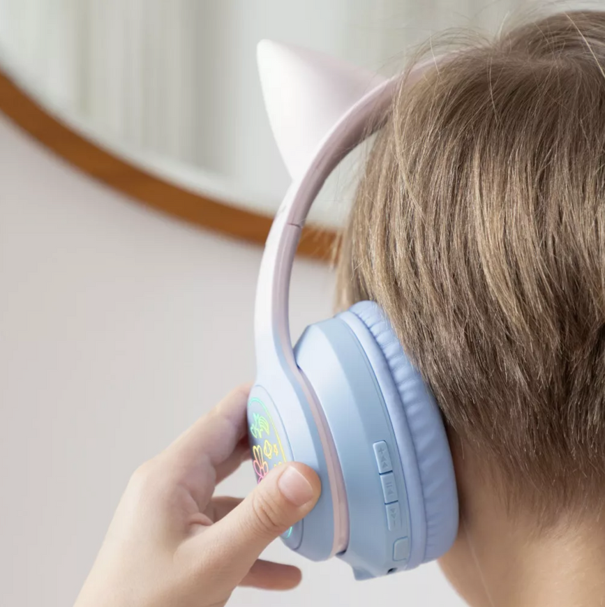 Бездротові дитячі Bluetooth навушники Proove Kids Neko з активним шумоподавленням ANC та RGB підсвіткою 0435 фото