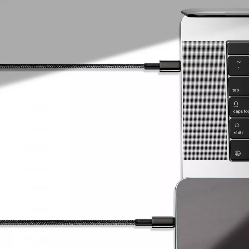 Кабель Baseus Tungsten Gold Type-C/Lightning 20W 1м з цинковими конекторами для швидкої зарядки iPhone 0412 фото