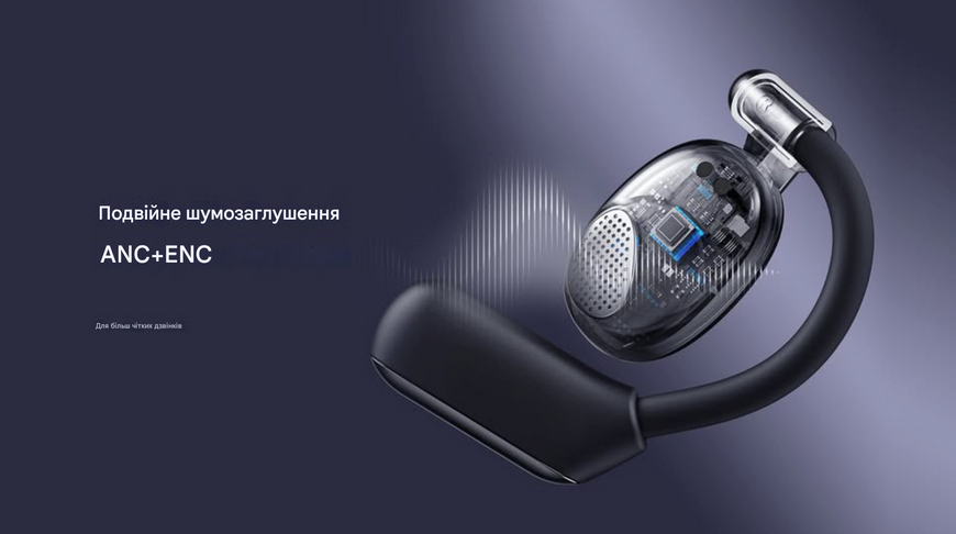 Бездротові спортивні навушники для бігу Remax P7 OpenBuds. Вологозахист IPX4, кріплення за вухо, активне шумозаглушення ANC. 0134 фото