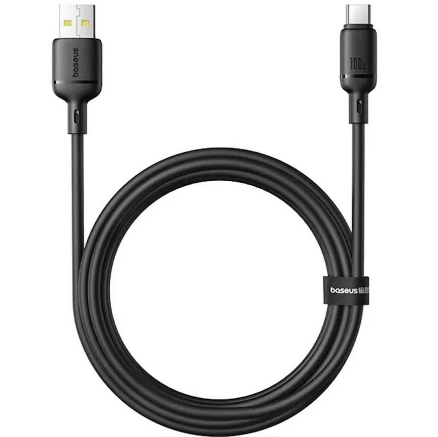 Кабель Baseus Silky Series Fast Charging USB to Type-C 100W 5A (1 м) 0413 фото