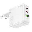 Сетевое зарядное устройство HOCO C115A 65W PD/QC, 2xType-C и USB. Адаптер для ноутбуков с поддержкой VOOC 2.0 и AFC для быстрой зарядки 0077 фото