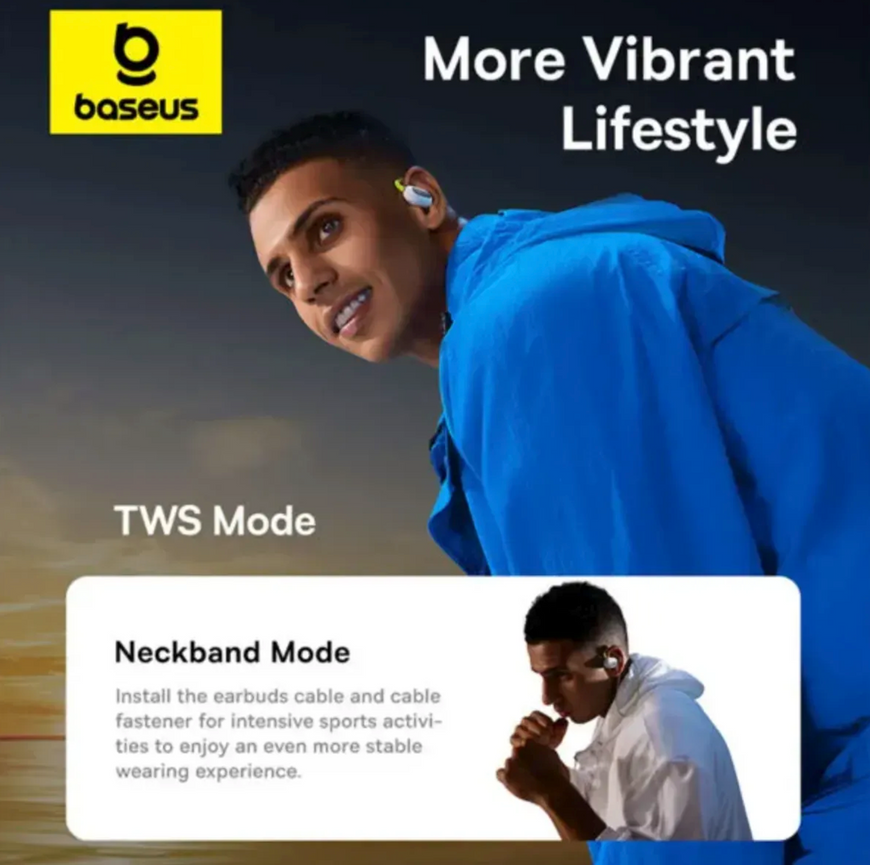 Беспроводные наушники Baseus Eli Sport 1 Open-Ear. Спортивная гарнитура с микрофоном 0203 фото