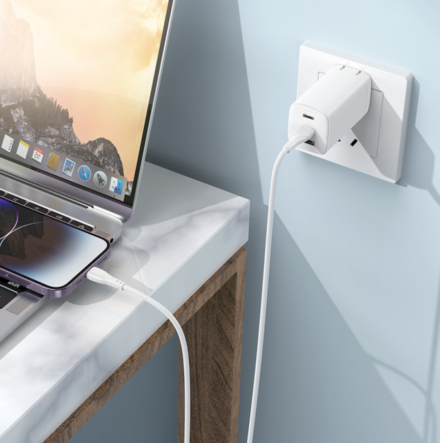 Швидкий кабель для iPhone Borofone BX121 27W Power Delivery 1м 0417 фото
