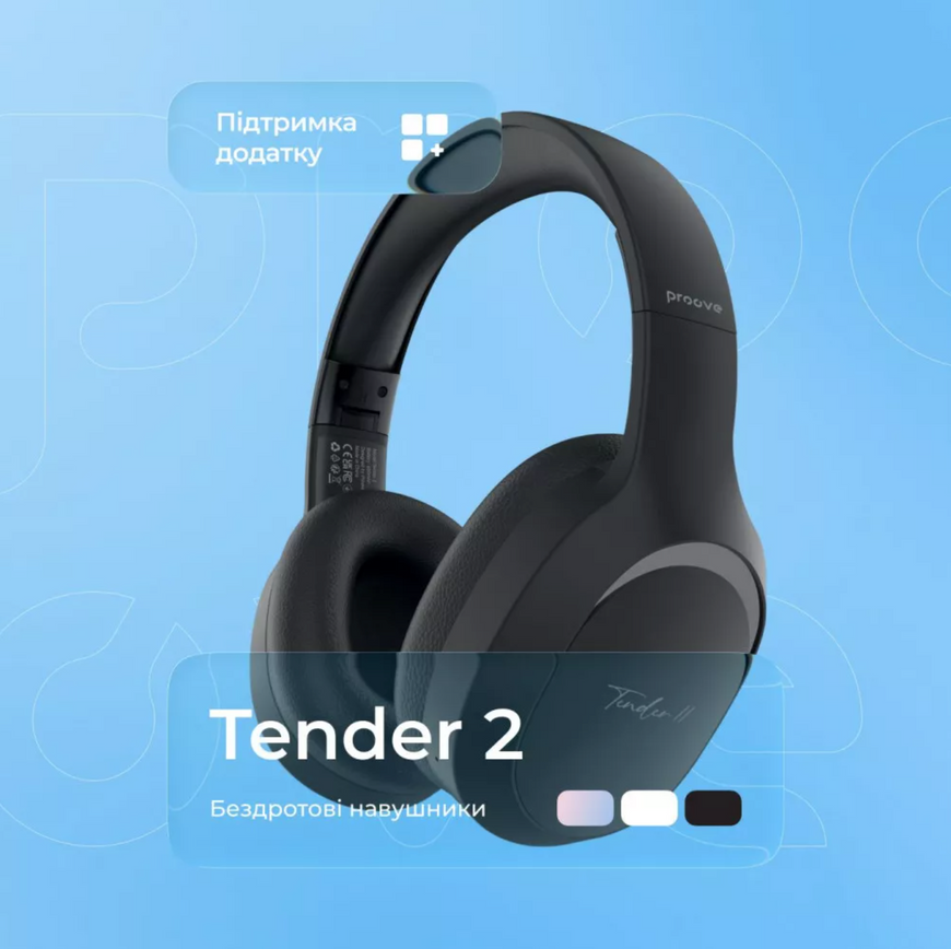 Повнорозмірні Bluetooth навушники Proove Tender 2 з з металевим посиленням 0329 фото