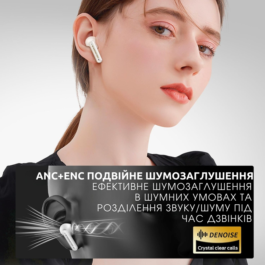 Бездротові вакуумні навушники Monster TH300 з LED-дисплеєм та ANC шумозаглушенням + ENC 0436 фото