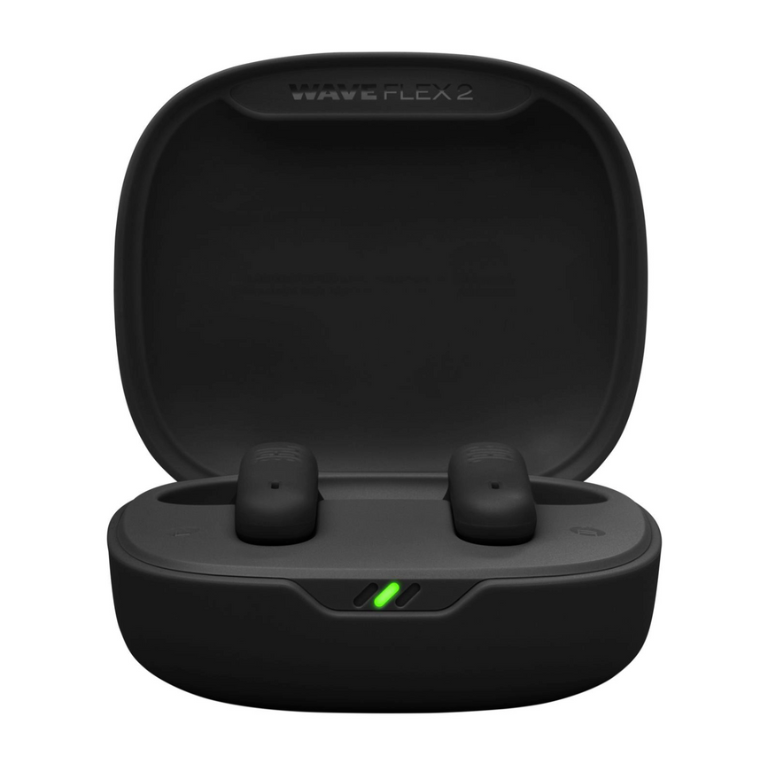 Бездротові Bluetooth-навушники JBL Wave Flex 2 Black. Бездротова гарнітура з басом JBL Pure Bass та 4 мікрофонами 0453 фото