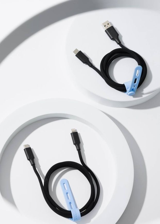 М'який силіконовий кабель Proove Striped Silicone Type-C to Lightning 3A для швидкої зарядки iPhone 1м 0402 фото