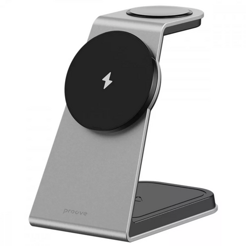 Настольное беспроводное зарядное устройство для Proove Omni Power. Беспроводная зарядная станция 3 в 1 с поддержкой быстрой зарядки Qi 0231 фото