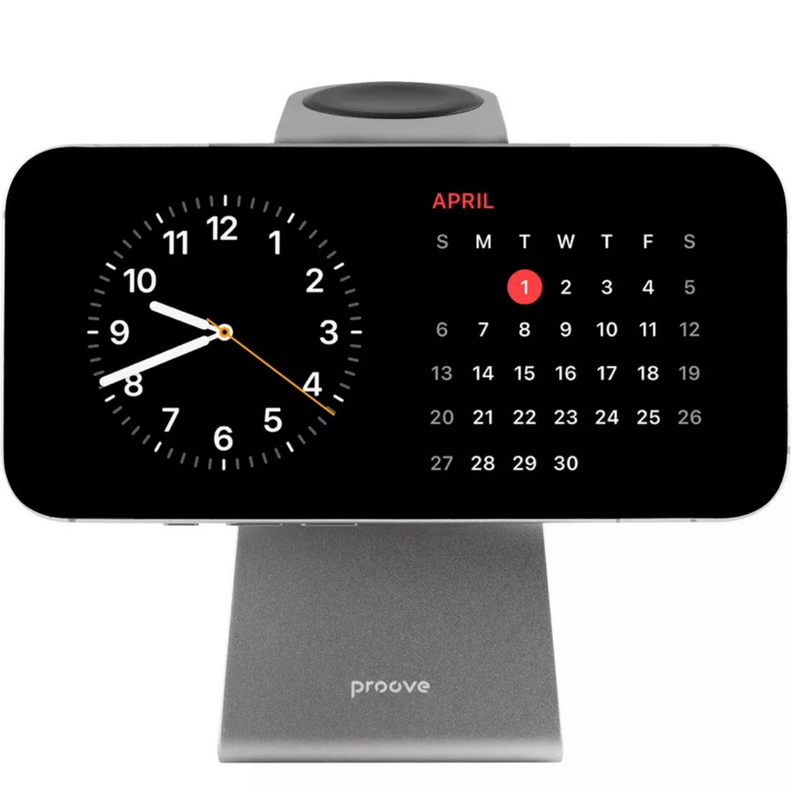Настольное беспроводное зарядное устройство для Proove Omni Power. Беспроводная зарядная станция 3 в 1 с поддержкой быстрой зарядки Qi 0231 фото