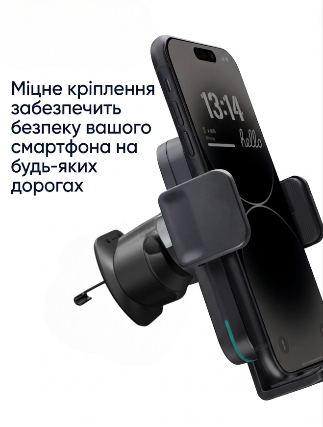 Універсальний тримач для телефону в авто Proove Sonic Pro. Автомобільний тримач з бездротовою зарядкою 15W 0370 фото