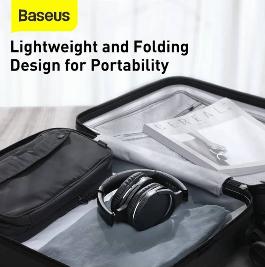 Bluetooth-навушники Baseus Encok D02 Pro зі складною конструкцією. Бездротові повнорозмірні навушники для iOS та Android 0039 фото