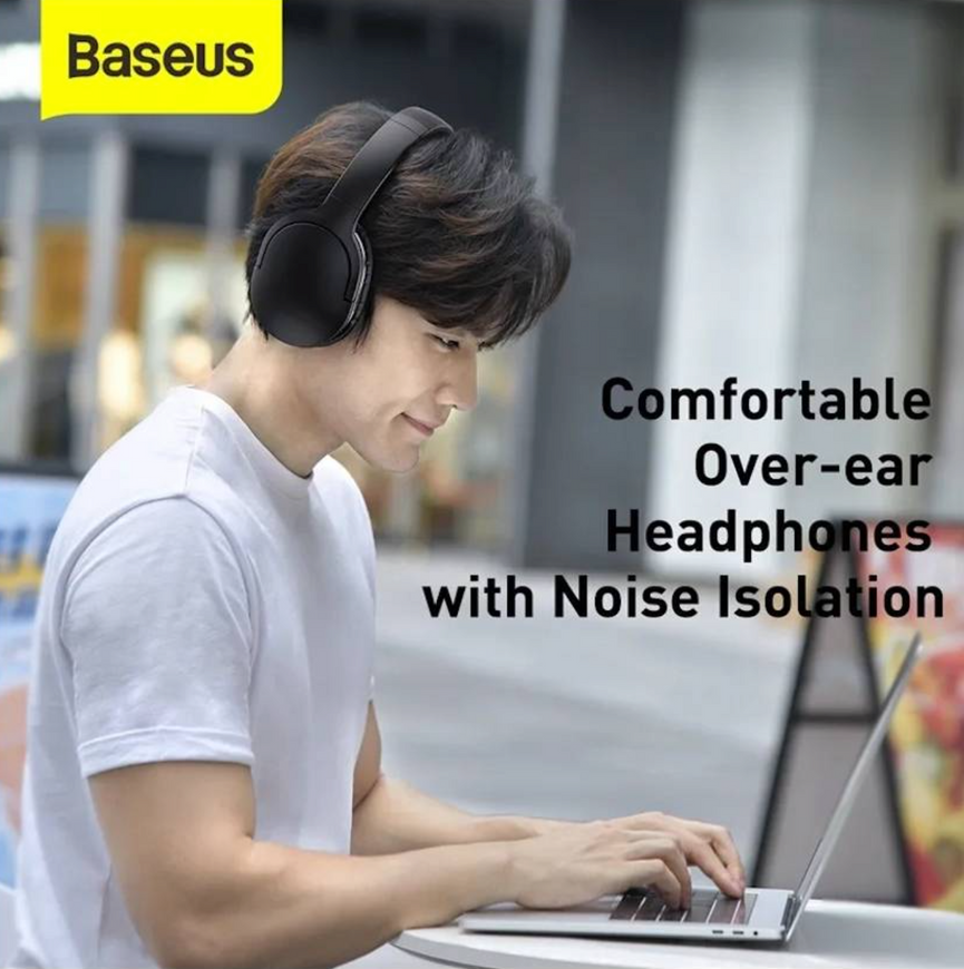 Bluetooth-навушники Baseus Encok D02 Pro зі складною конструкцією. Бездротові повнорозмірні навушники для iOS та Android 0039 фото