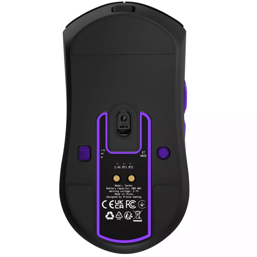 Игровая мышь Proove Gaming Jester. Ультралегкая беспроводная профессиональная мышь 2.4G+BT+USB для геймеров 0730 фото