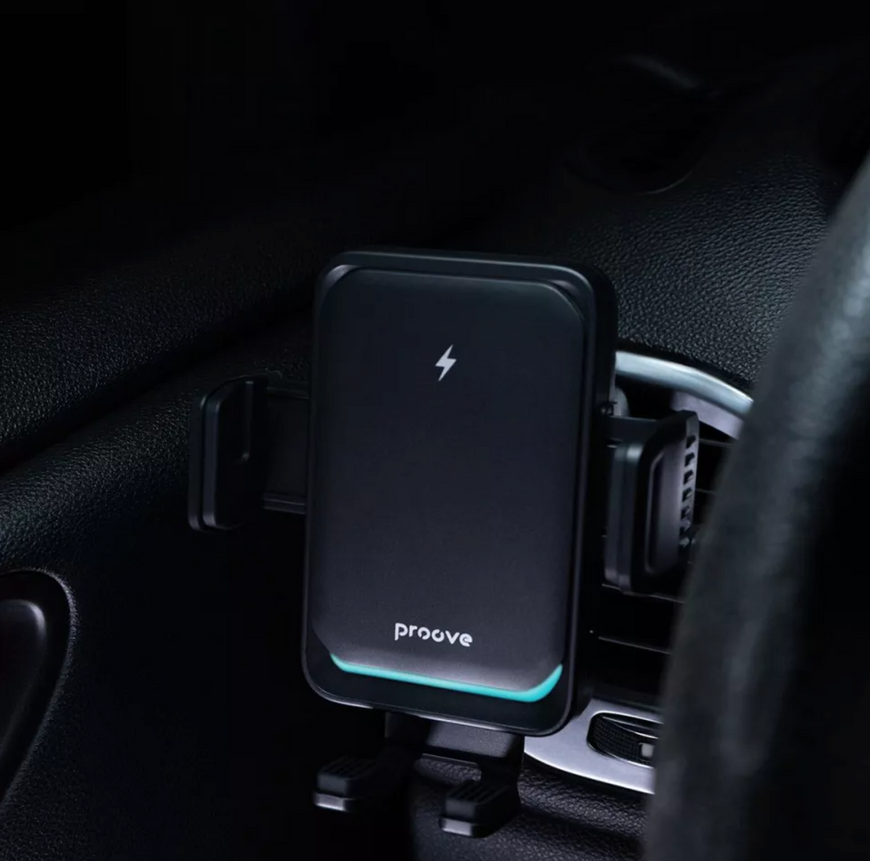 Універсальний тримач для телефону в авто Proove Sonic Pro. Автомобільний тримач з бездротовою зарядкою 15W 0370 фото