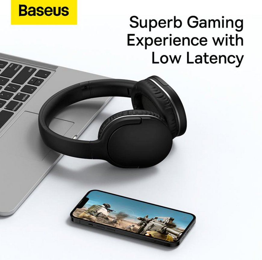 Bluetooth-навушники Baseus Encok D02 Pro зі складною конструкцією. Бездротові повнорозмірні навушники для iOS та Android 0039 фото