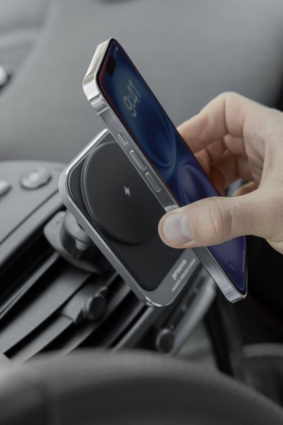 Магнітний автотримач Proove Square Magnetic PRO 15W на дефлектор з підтримкою швидкої зарядка QC 3.0. Автомобільна зарядка з MagSafe 0153 фото