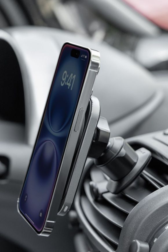 Магнітний автотримач Proove Square Magnetic PRO 15W на дефлектор з підтримкою швидкої зарядка QC 3.0. Автомобільна зарядка з MagSafe 0153 фото