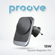 Магнітний автотримач Proove Square Magnetic PRO 15W на дефлектор з підтримкою швидкої зарядка QC 3.0. Автомобільна зарядка з MagSafe 0153 фото 1