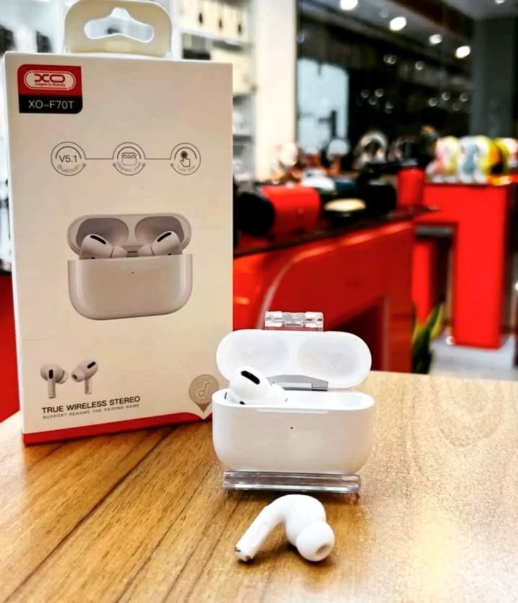 Бездротові Bluetooth-навушники XO-F70T AirPods Pro 0124 фото