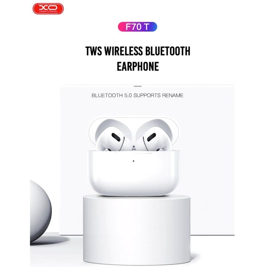 Бездротові Bluetooth-навушники XO-F70T AirPods Pro 0124 фото