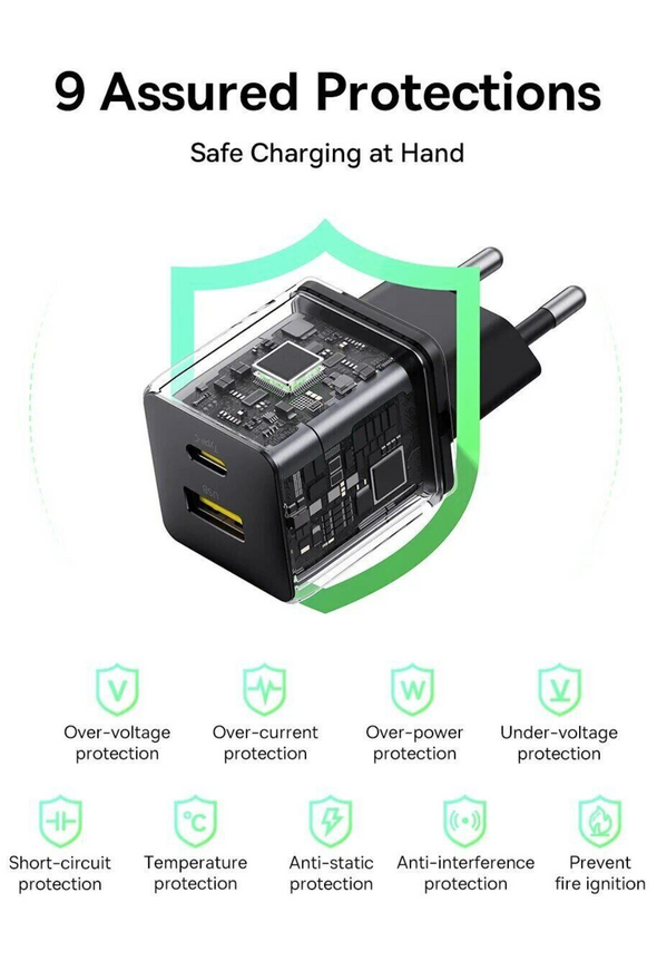 Мережевий зарядний пристрій Baseus Palm Fast Charger 20W Type-C. Адаптер живлення з підтримкою швидкого заряджання для iPhone 0259 фото
