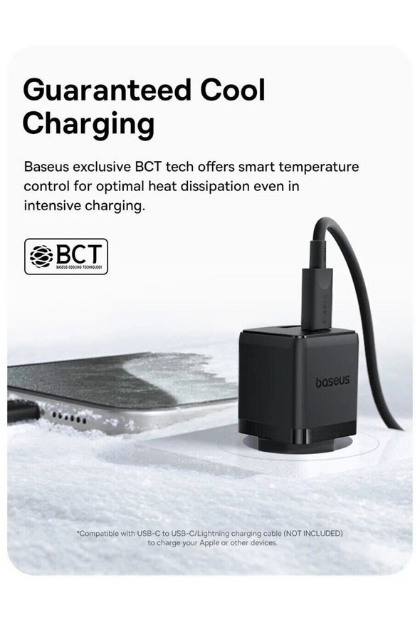 Мережевий зарядний пристрій Baseus Palm Fast Charger 20W Type-C. Адаптер живлення з підтримкою швидкого заряджання для iPhone 0259 фото