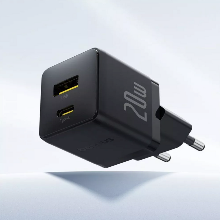 Мережевий зарядний пристрій Baseus Palm Fast Charger 20W Type-C. Адаптер живлення з підтримкою швидкого заряджання для iPhone 0259 фото