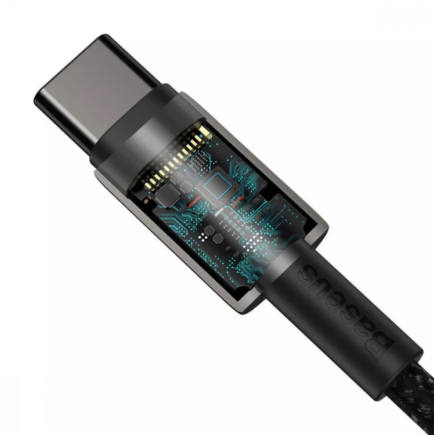 Кабель Baseus Tungsten Gold Type-C to Type-C 100W, 1 м &mdash; быстрая зарядка и синхронизация 0079 фото