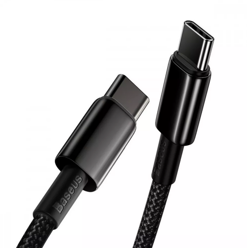 Кабель Baseus Tungsten Gold Type-C to Type-C 100W, 1 м &mdash; быстрая зарядка и синхронизация 0079 фото