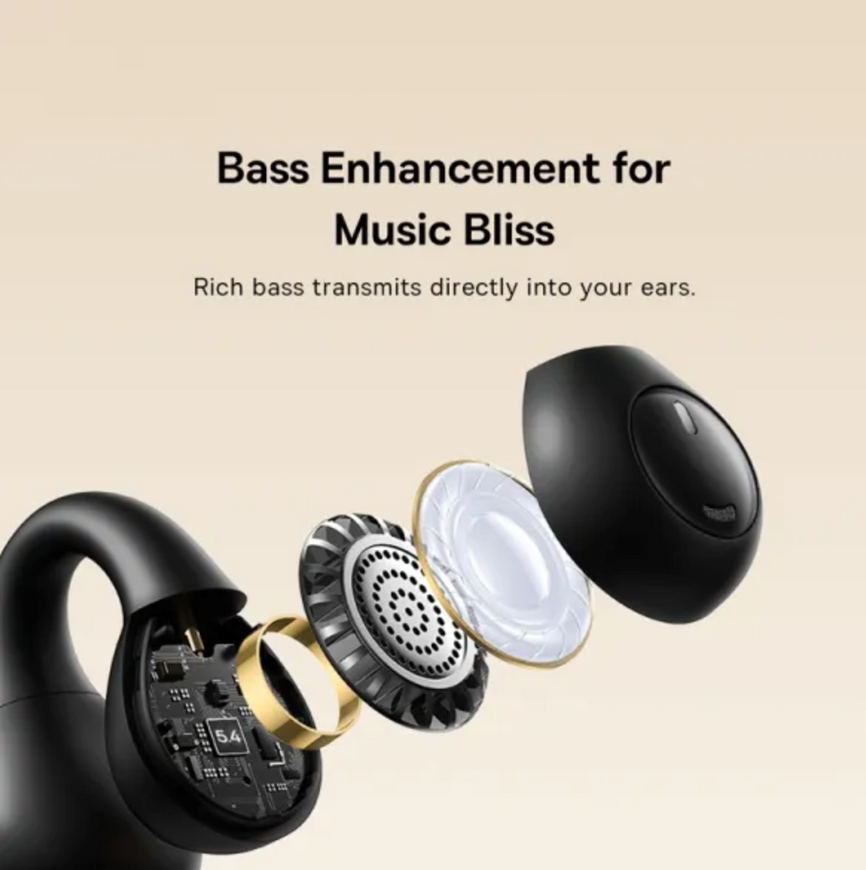 Бездротові Bluetooth навушники Baseus Bass 15 Clip Open-Ear TWS з системою шумозаглушення ENC 0438 фото
