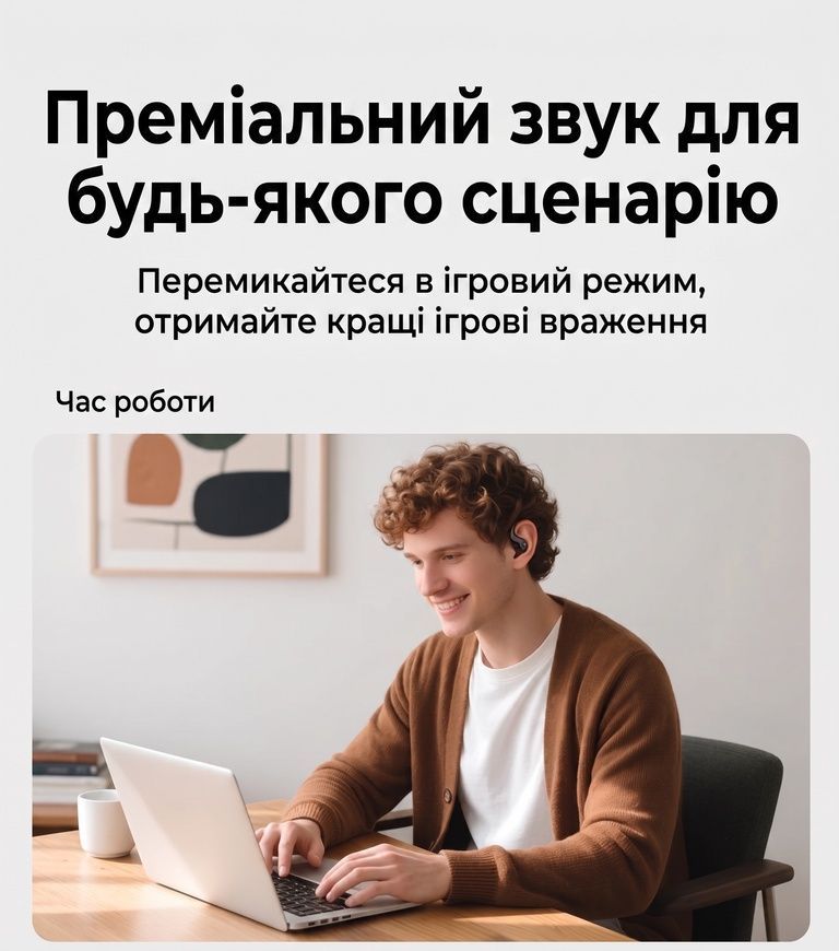 Спортивные беспроводные открытые наушники UGREEN WS213 FitBuds Open-Ear с 4 микрофонами 0542 фото