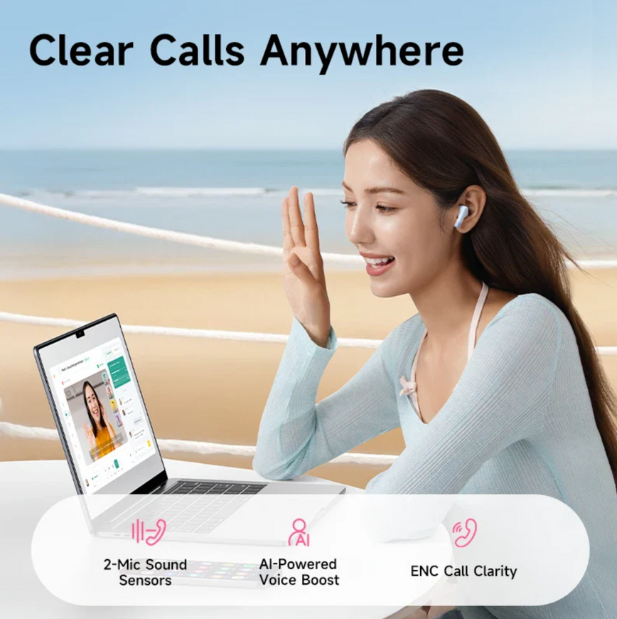 Беспроводные Bluetooth-наушники Baseus Bass BS2 Lite True с интеллектуальным шумоподавлением 0437 фото