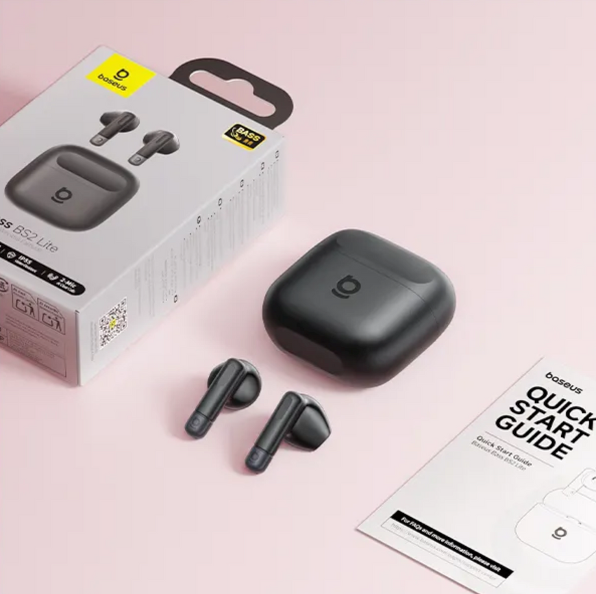 Беспроводные Bluetooth-наушники Baseus Bass BS2 Lite True с интеллектуальным шумоподавлением 0437 фото