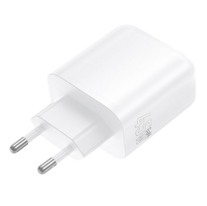 Мережевий зарядний пристрій Borofone BA90A 45W 2xType-C з кабелем в комплекті. Зарядний пристрій Borofone для Samsung та iPhone з підтримкою PD/QC  0197 фото