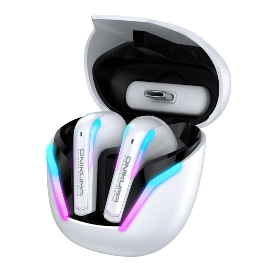 Игровые Bluetooth-наушники ONIKUMA T27 с микрофоном и подсветкой. Вакуумные игровые беспроводные наушники 0387 фото