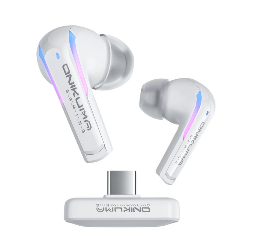 Игровые Bluetooth-наушники ONIKUMA T27 с микрофоном и подсветкой. Вакуумные игровые беспроводные наушники 0387 фото