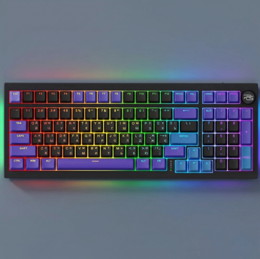 Механічна ігрова клавіатура Proove Gaming Slicker Special Edition Black. Професійна бездротова геймерська клавіатура з шумоізоляцією та RGB підсвіткою для Windows, MacOS та Linux 0741 фото