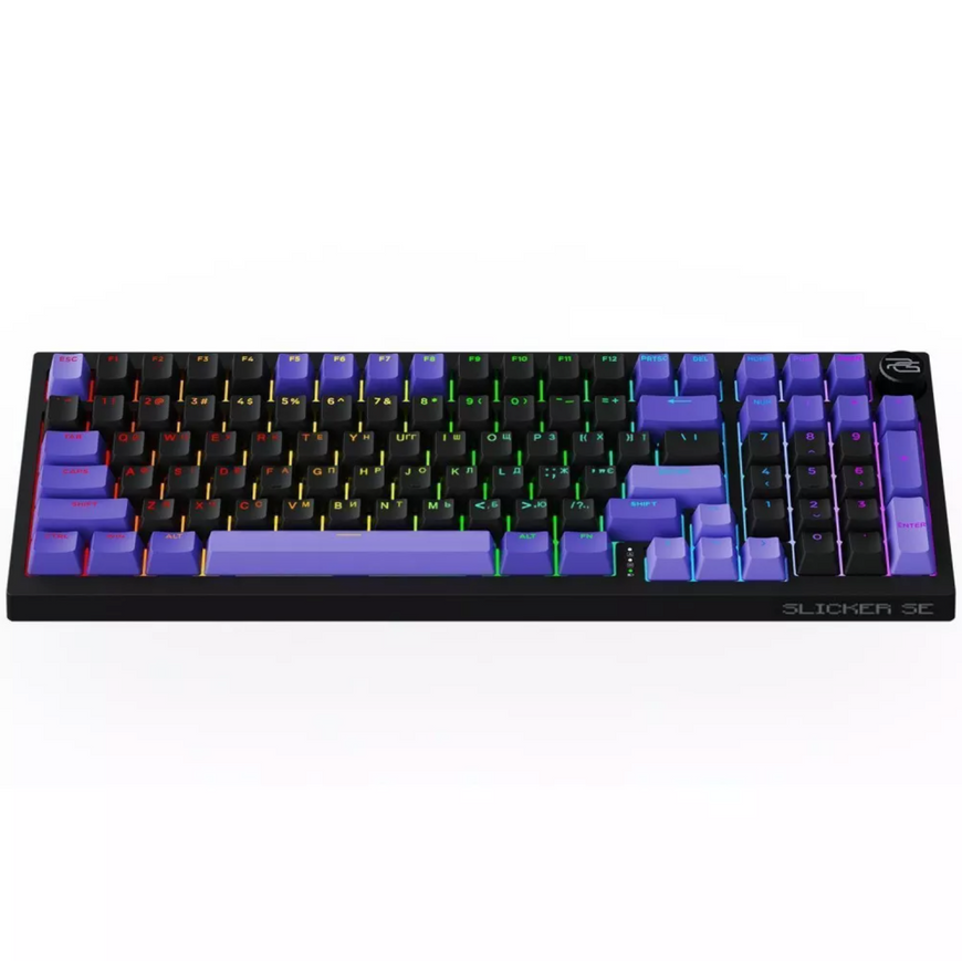 Механічна ігрова клавіатура Proove Gaming Slicker Special Edition Black. Професійна бездротова геймерська клавіатура з шумоізоляцією та RGB підсвіткою для Windows, MacOS та Linux 0741 фото