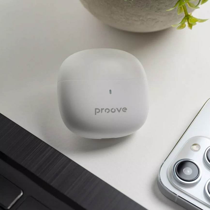 Наушники Proove Intro TWS с игровым режимом. Беспроводные наушники с LED экраном 0487 фото