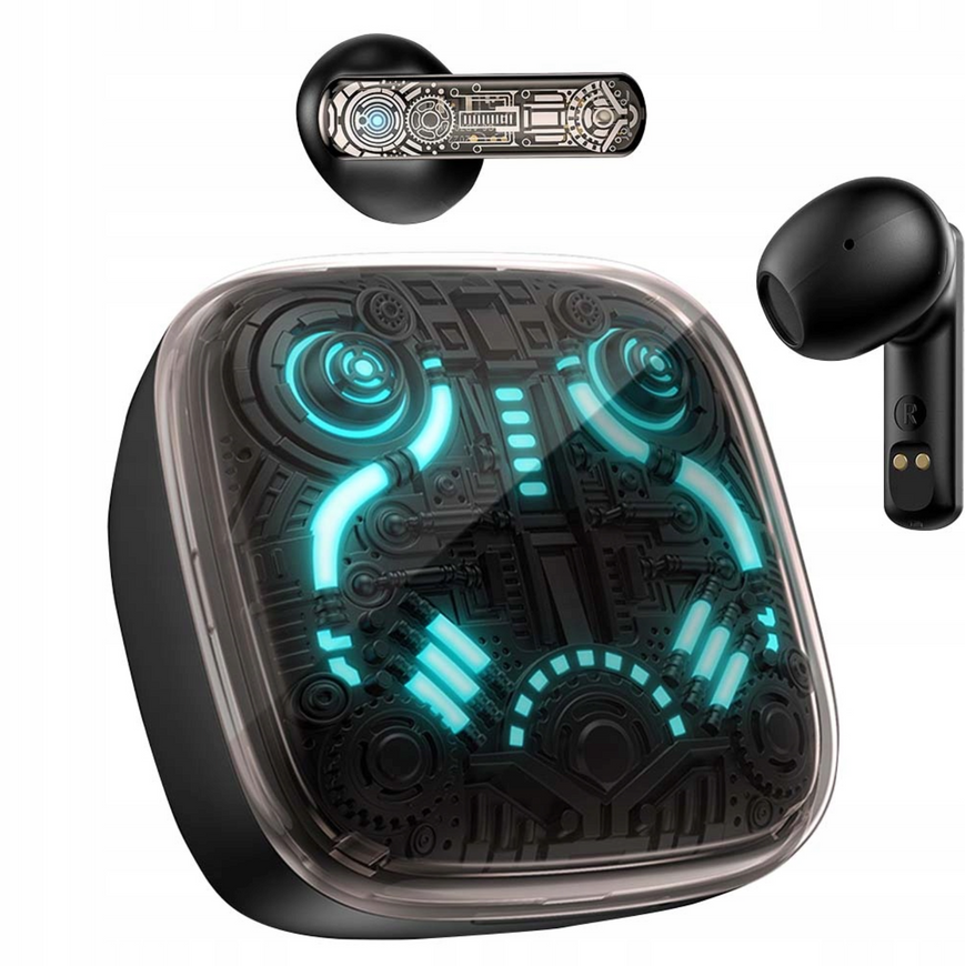 Бездротові ігрові навушники Onikuma T1 TWS Bluetooth 5.3 з мікрофоном та RGB підсвіткою. Безпровідні геймерські Bluetooth навушники Онікума 0501 фото