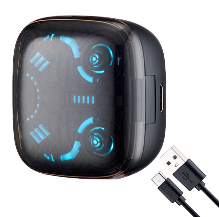 Бездротові ігрові навушники Onikuma T1 TWS Bluetooth 5.3 з мікрофоном та RGB підсвіткою. Безпровідні геймерські Bluetooth навушники Онікума 0501 фото