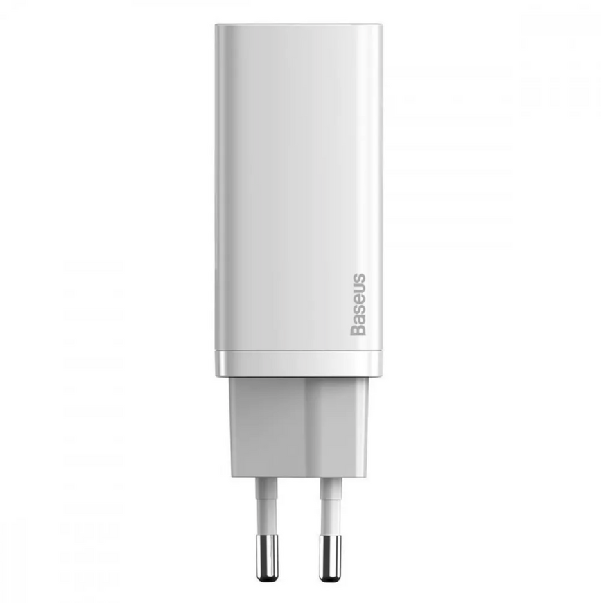 Мережевий зарядний пристрій Baseus Quick GaN2 Lite 65W USB + Type-C. Універсальний блок живлення з підтримкою PD для смартфонів, MacBook та iPhone  0192 фото