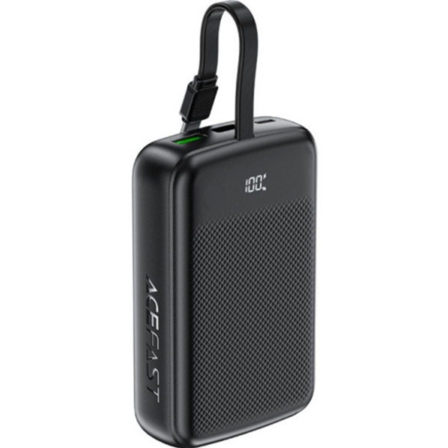 Павербанк AceFast M14 20000mAh PD 22.5W. Power Bank з підтримкою швидкого заряджання та вбудованим кабелем Type-C 0191 фото