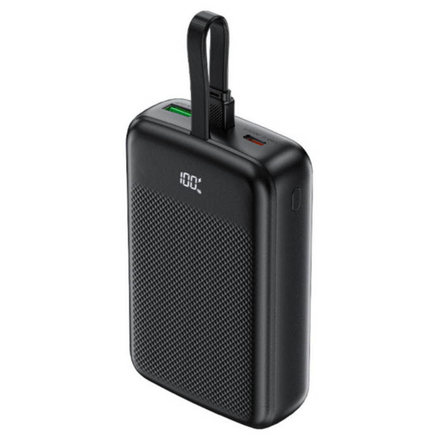 Павербанк AceFast M14 20000mAh PD 22.5W. Power Bank з підтримкою швидкого заряджання та вбудованим кабелем Type-C 0191 фото