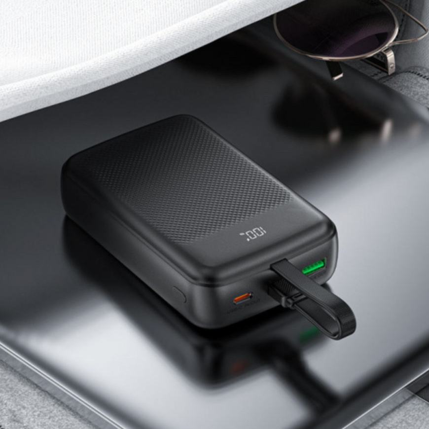 Павербанк AceFast M14 20000mAh PD 22.5W. Power Bank з підтримкою швидкого заряджання та вбудованим кабелем Type-C 0191 фото